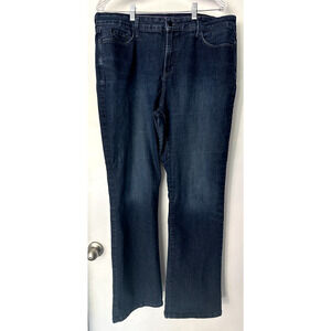 NYDJ Bootcut Jeans Dark Blue Denim Slimming Stretch Womens Size 16